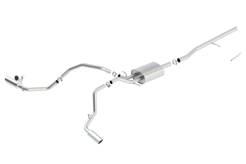 Borla 14 Silv/Sierra C/B Exh ATAK 1500 5.3L V8 AT/MT 2&4WD Ext Cab Split Side Exit-Borla-BOR140546