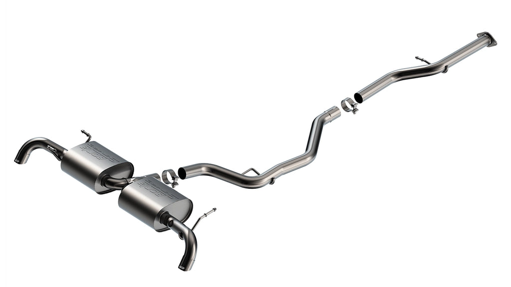 Borla 141034 cat-back exhaust with front pipe, intermediate pipe, dual mufflers and clamps for Nissan Murano AWD