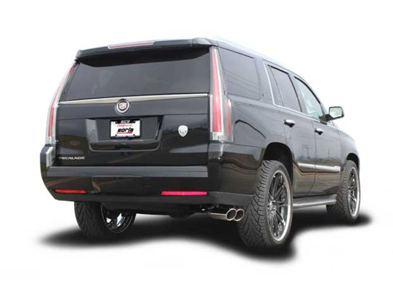 Borla 15-16 Cadillac Escalade ESV 6.2L Auto Trans Dual Round Rolled Truck Side Exit Catback Exhaust - Black Ops Auto Works