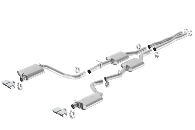 Borla 15-16 Dodge Challenger R/T 5.7L Dual Rectangle Angle Cut Dual Split Rear Exit ATAK Exhaust-Borla-BOR140628