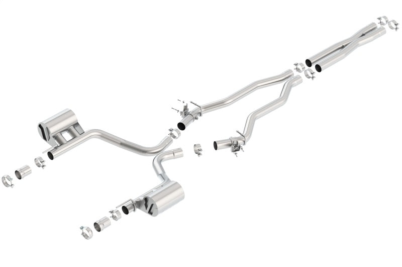 Borla 15-16 Dodge Charger SRT 392 6.4L No Tip Single Split Rear Exit ATAK w/ Valves Exhaust-Borla-BOR140672