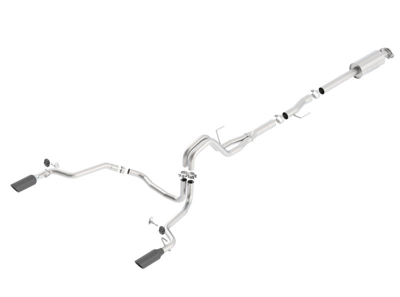 Borla 15-16 Ford F150 3.5L EcoBoost Ext. Cab Black Chrome CB Exht ATAK Single Split Rear Exit-Borla-BOR140616BC