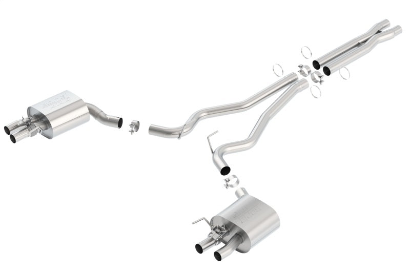 Borla 15-16 Ford Mustang Shelby GT350 5.2L ATAK Cat Back Exhaust (Uses Factory Valence) - Black Ops Auto Works