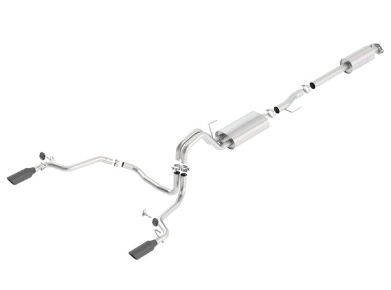 Borla 15-17 F-150 2.7/3.5L V6 EcoBoost / 5.0L V8 Black Chrome Cat-Back Touring Exhaust-Borla-BOR140614BC