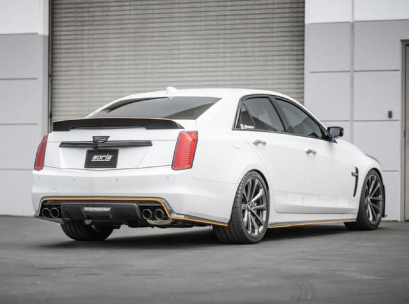 Borla 16-18 Cadillac CTS-V 6.2L V8 2.75in Diameter S Type Catback Exhaust w/ Valves Black Chrome Tip-Borla-BOR140754BC