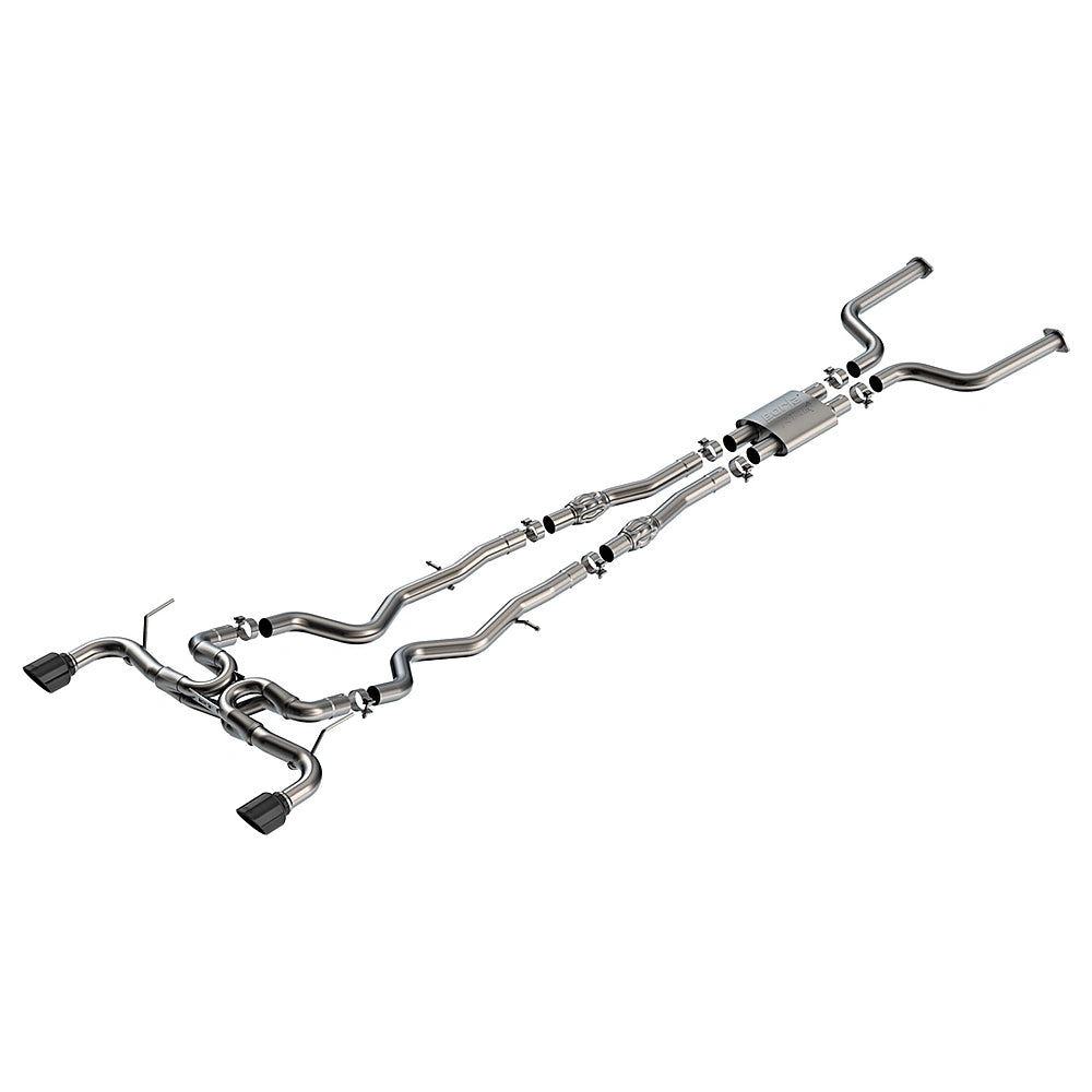 Borla 16-24 Infinity Q50 (Auto V6) ATAK Cat Back - 4.5in Black Chrome Tip - Borla 140978BC