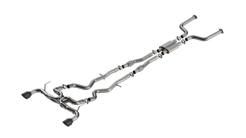 Borla 16-24 Infinity Q50 (Auto V6) ATAK Cat Back - 4.5in Black Chrome Tip-Borla-BOR140978BC