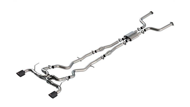 Borla 16-24 Infinity Q50 (Auto V6) ATAK Cat Back - 4.5in Carbon Fiber Black Anodized Tip-Borla-BOR140978CFBA