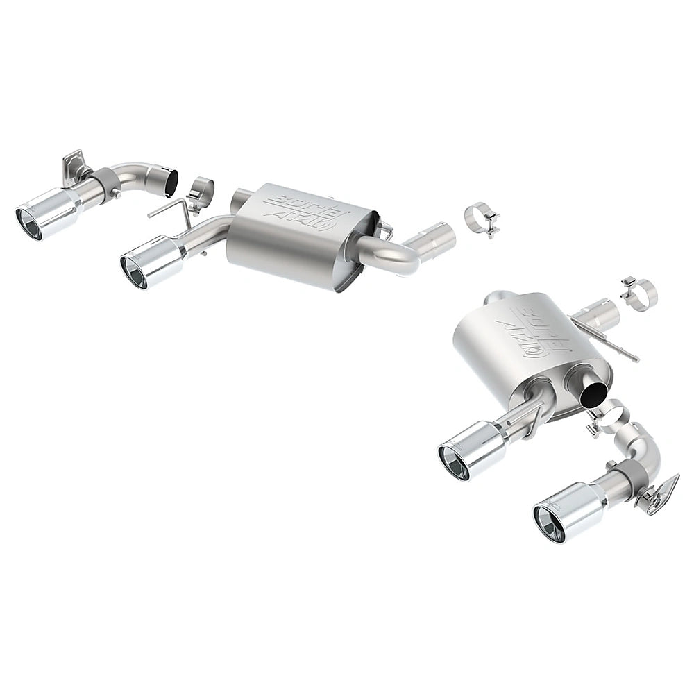 Borla 16 Chevy Camaro SS 6.2L w/ Dual NPP Atak Quad RD RL Tips Dual Exit Rear Section Exhaust - Borla 11925