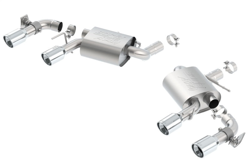 Borla 16 Chevy Camaro SS 6.2L w/ Dual NPP Atak Quad RD RL Tips Dual Exit Rear Section Exhaust-Borla-BOR11925