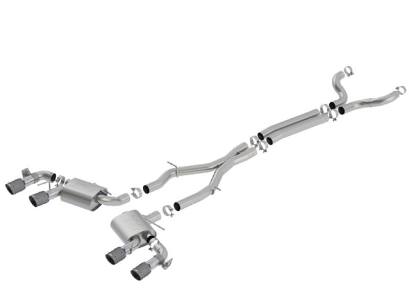 Borla 17-18 Chevrolet Camaro ZL1 6.2L V8 Atak Catback Exhaust w/ Dual Mode Valves CF Black Anod-Borla-BOR140727CFBA