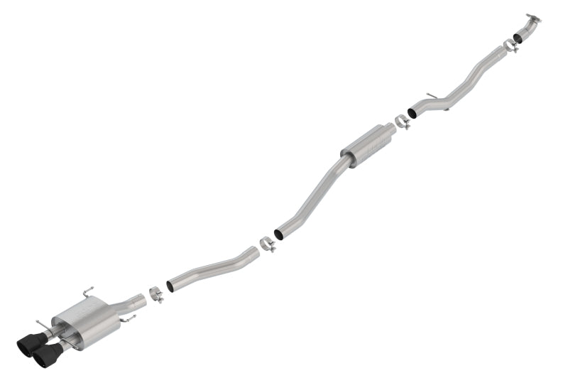 Borla 17-19 Honda Civic SI 1.5L Turbo MT S-Type 2.75in Cat-Back Exhaust Ceramic Black Tip-Borla-BOR140777CB