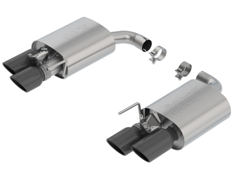 Borla 18-19 Ford Mustang GT 5.0L AT/MT 2.5in S-Type Axle Back Exhaust w/ Valves - Black Chrome Tips-Borla-BOR11951BC