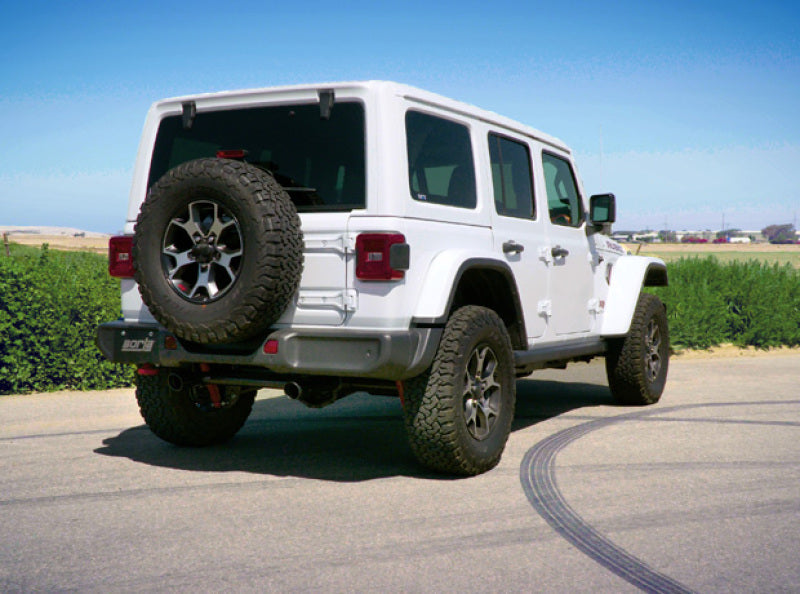 Borla 18-19 Jeep Wrangler JL/JLU 2.0L 4Cyl 2DR/4DR Axle Back Exhaust ATAK w/ 2.5in Tips - Black-Borla-BOR11964CB