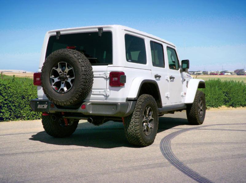 Borla 18-19 Jeep Wrangler JL/JLU 2.0L 4Cyl 2DR/4DR Touring Axle Back Exhaust w/ 3.5in Tips - Black-Borla-BOR11962CB