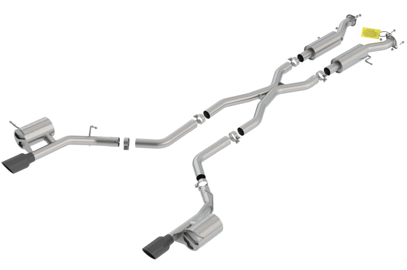 Borla 18-20 Dodge Durango SRT 6.2L V8 2.75in ATAK SS Catback Exhaust w/ BLK Chrome Tips-Borla-BOR140792BC