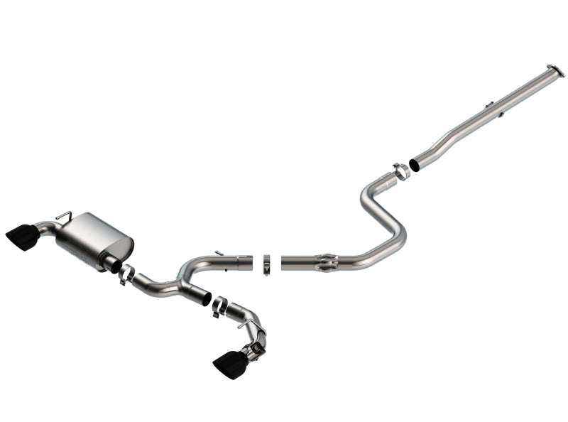 Borla 19-20 Hyundai Veloster N 2.0L I4 MT FWD 2DR 3in ATAK CatBack Exhaust w/ Black Chrome Tips-Borla-BOR140832BC