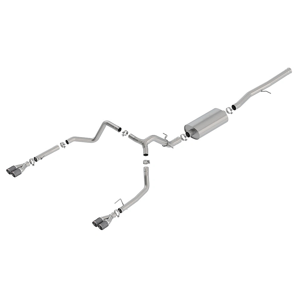Borla 19 Chevrolet Silverado/GMC Sierra 1500 6.2L SS Touring Catback Exhaust - Carbon Fiber Tips - Borla 140772CF
