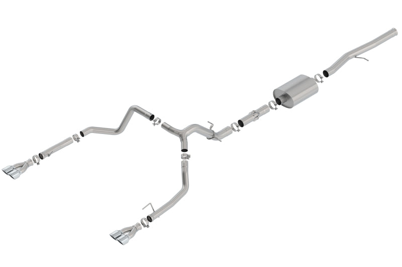 Borla 19 Chevrolet Silverado/GMC Sierra 1500 6.2L SS ATAK Catback Exhaust - Square Chrome Tips-Borla-BOR140784