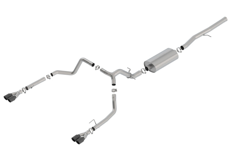 Borla 19 Chevrolet Silverado/GMC Sierra 1500 6.2L SS Touring Catback Exhaust - Black Chrome Tips-Borla-BOR140772BC