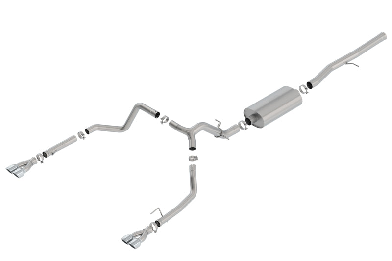 Borla 19 Chevrolet Silverado/GMC Sierra 1500 6.2L SS Touring Catback Exhaust - Square Chrome Tips-Borla-BOR140782