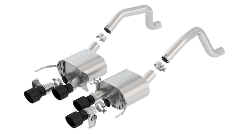 Borla 2015+ Chevy Corvette C7 Z06 6.2L Axle Back ATAK Exhaust Black Quad Tips w/o AFM w/ NPP-Borla-BOR11903CB