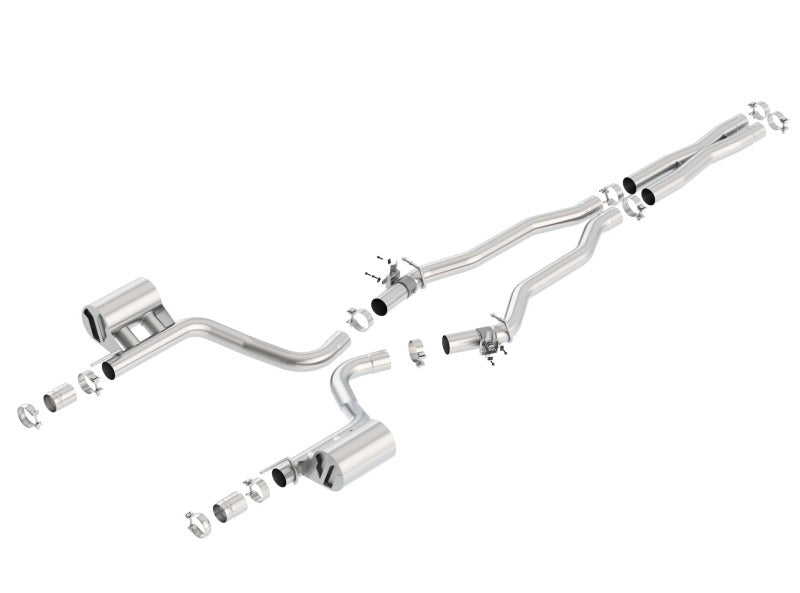 Borla 2015 Dodge Challenger Hellcat 6.2L V8 ATAK Catback Exhaust No Tips Factory Valance-Borla-BOR140646