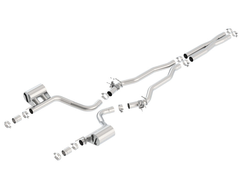 Borla 2015 Dodge Charger Hellcat 6.2L V8 ATAK Catback Exhaust w/ Valves No Tips Factory Valance-Borla-BOR140667