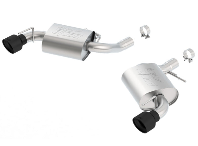 Borla 2016 Chevy Camaro SS V8 AT/MT ATAK Rear Section Exhaust w/o NPP Valves Ceramic Black-Borla-BOR11923CB