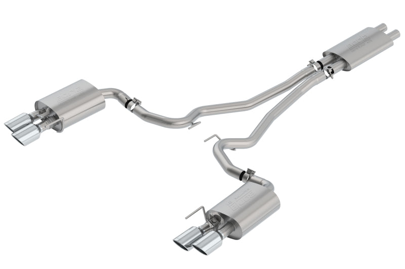 Borla 2018-2022 Ford Mustang GT Cat-Back Exhaust System Touring- Rolled Polished Tips-Borla-BOR1014045