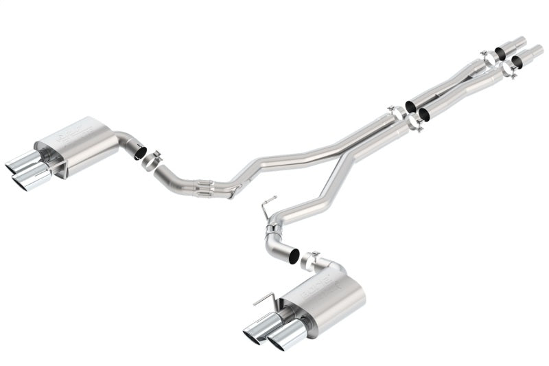 Borla 2018 Ford Mustang GT 5.0L AT/MT (w/o Valves) ATAK 3in Cat-Back Exhaust w/Polished Tips-Borla-BOR140746