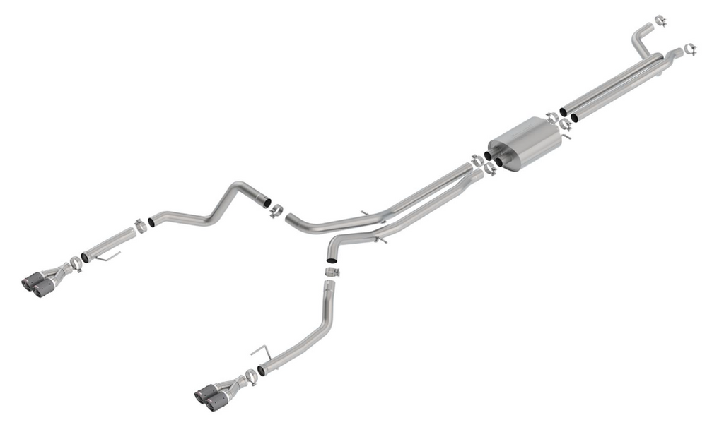Borla 2019 Chevrolet Silverado 1500 6.2 w/ 147in WB 2.75in S-Type Catback Exhaust -Carbon Fiber Tips-Borla-BOR140779CF
