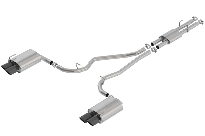 Borla 2020 Ford Explorer ST 3.0L V6 2.25in ATAK Exhaust - Black Chrome Tips-Borla-BOR140821BC