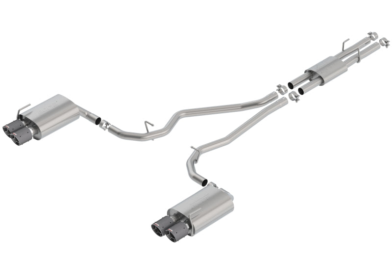 Borla 2020 Ford Explorer ST 3.0L V6 2.25in ATAK Exhaust - Carbon Fiber Tips-Borla-BOR140821CF