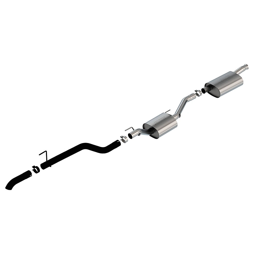 Borla 2020 Jeep Gladiator JT 3.6L V6 AWD 2.75in Touring Climber Black Turndown Tip & Over-Axle - Borla 140808CB
