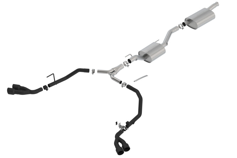 Borla 2020 Jeep Gladiator JT 3.6L V6 AT/MT AWD 2.75-2in Touring Catback Ceramic Blk Tailpipe & Tips-Borla-BOR140814CB