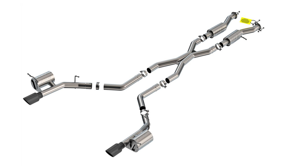 Borla 2021+ Dodge Durango SRT Hellcat 6.2L V8 AWD ATAK Cat-Back Exhaust System - Black Chrome Tips-Borla-BOR140886BC