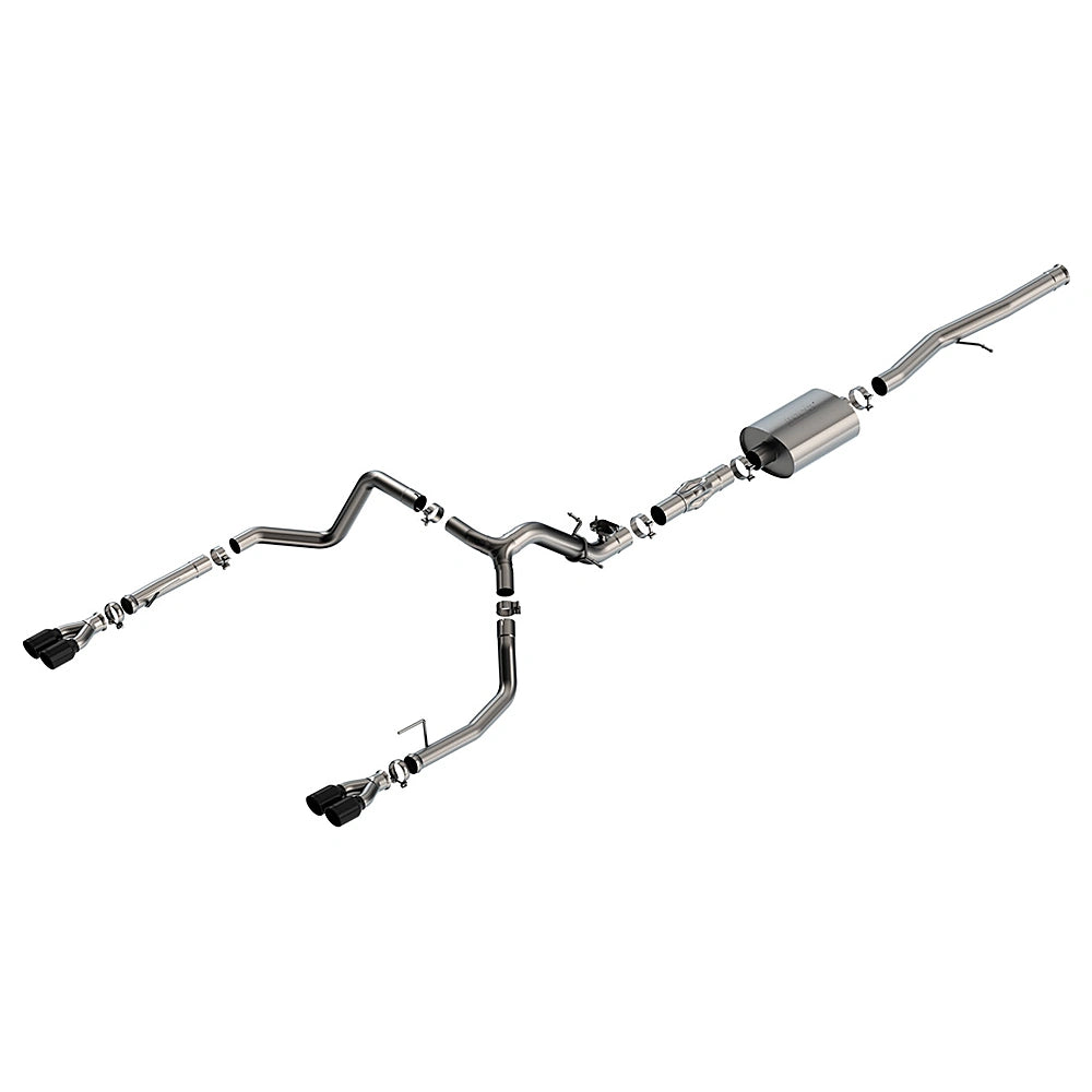 Borla 2024 Chevy Silverado 1500 6.2L V8 ATAK Catback Exhaust w/ Simulator - Black Chrome - Borla 140997BC