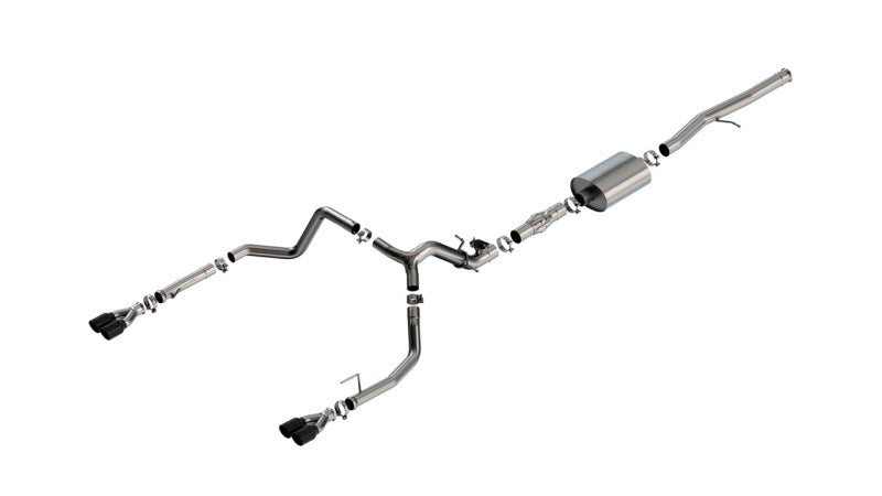 Borla 2024 Chevy Silverado 1500 6.2L V8 ATAK Catback Exhaust w/ Simulator - Black Chrome-Borla-BOR140997BC