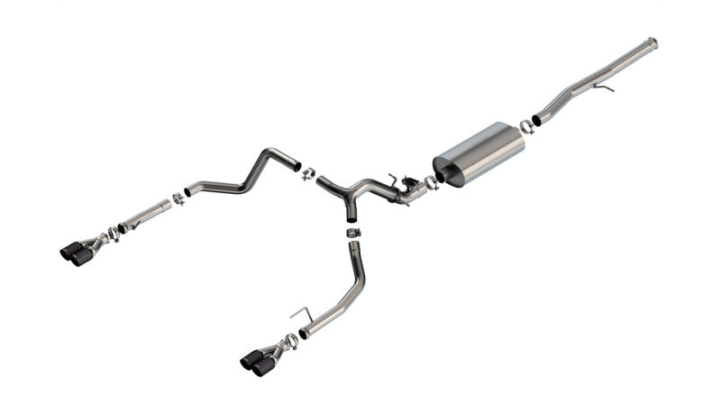 Borla 2024 Chevy Silverado 1500 6.2L V8 Touring Catback Exhaust w/ Simulator - CF Black Anodized-Borla-BOR140991CFBA