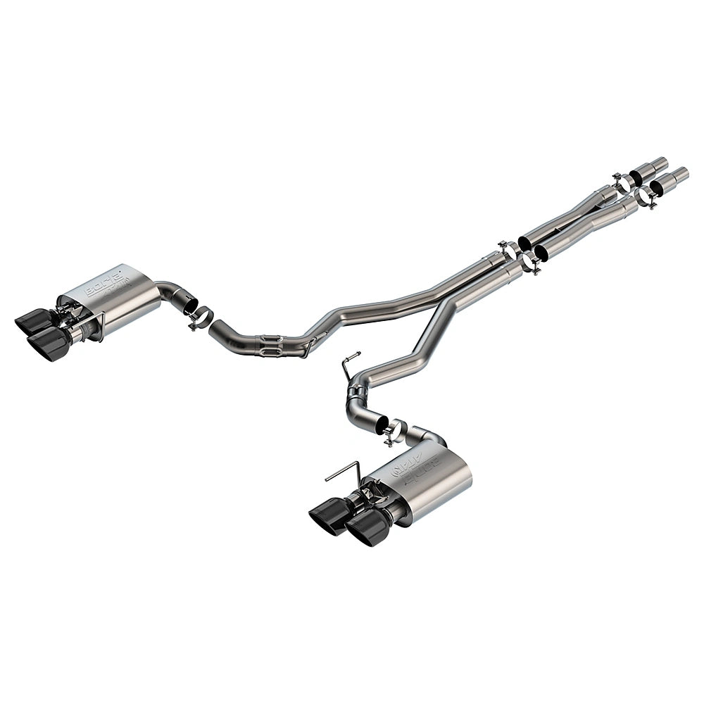 Borla 2024 Ford Mustang Dark Horse 5.0L V8 w/Active Exhaust ATAK Cat-Back Exhaust System - BC Tips-Borla-BOR140965BC