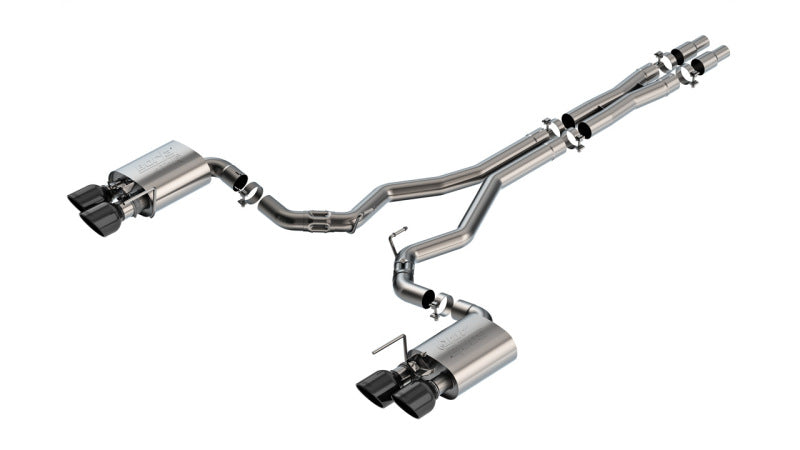 Borla 2024 Ford Mustang Dark Horse 5.0L V8 w/Active Exhaust ATAK Cat-Back Exhaust System - BC Tips-Borla-BOR140965BC