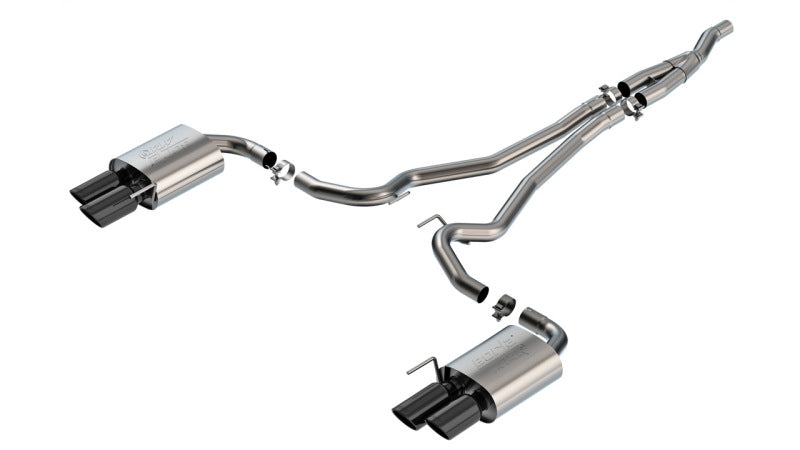 Borla 2024 Ford Mustang Ecoboost 2.3L ATAK Catback Exhaust Black Chrome w/ Quad Tip - Non-Active-Borla-BOR140982BC