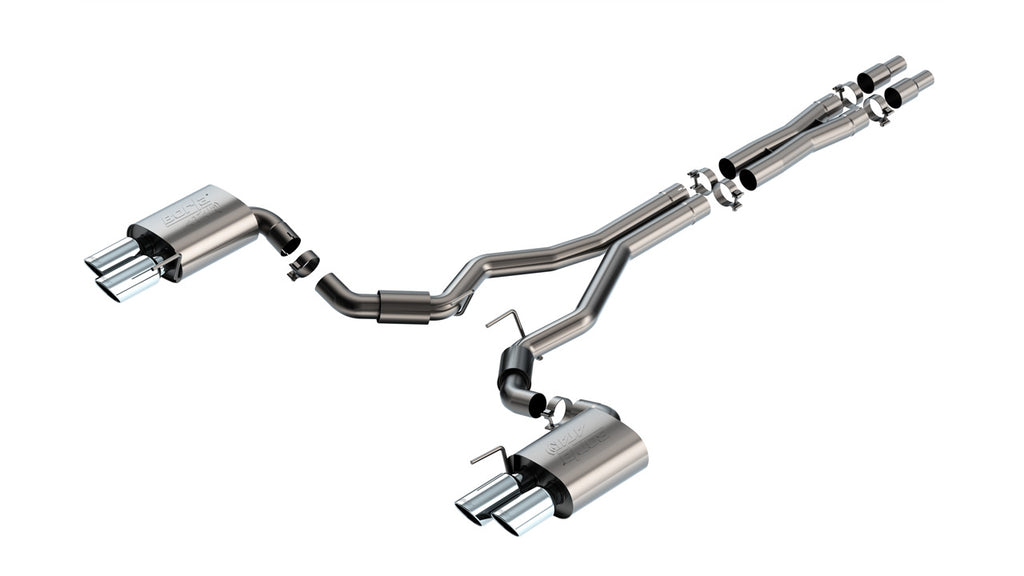 Borla 2024 Ford Mustang GT 5.0L V8 3 in ATAK Catback Non-Active Exhaust- Chrome Quad Tip-Borla-BOR140970