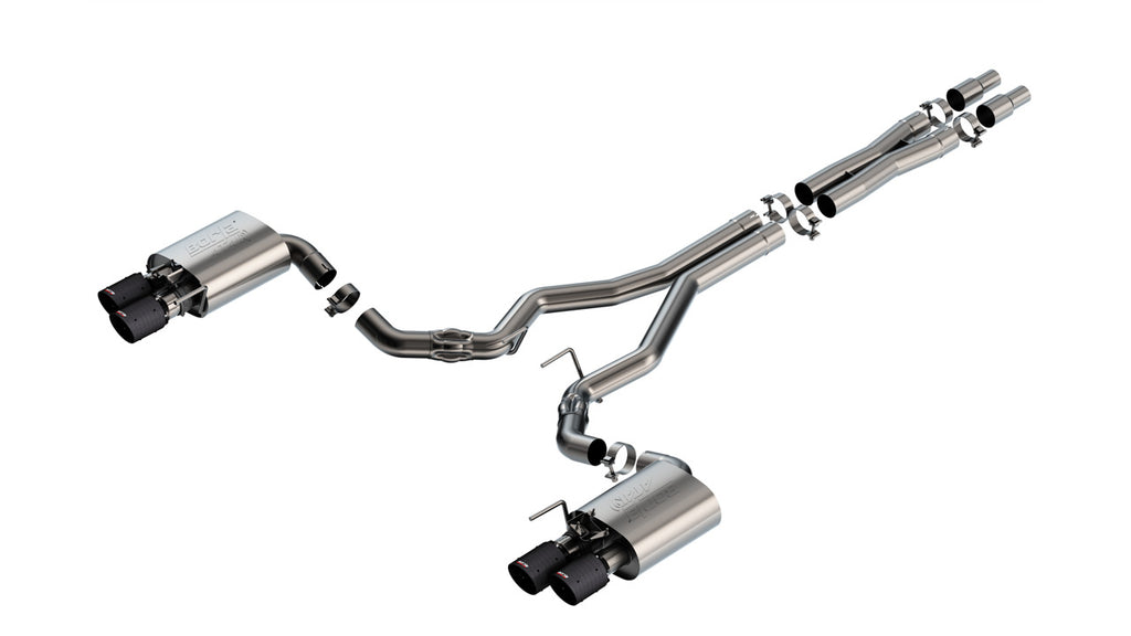 Borla 2024 Ford Mustang GT 5.0L V8 w/ Active Exhaust ATAK Cat-Back Exhaust System - Carbon Fiber-Borla-BOR140963CFBA