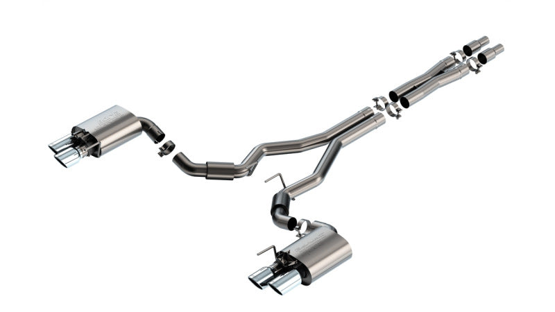 Borla 2024 Ford Mustang GT 5.0L V8 w/ Active Exhaust S-Type Cat-Back Exhaust System-Borla-BOR140962