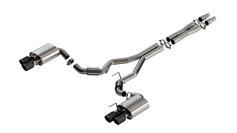 Borla 2024 Ford Mustang GT 5.0L V8 w/ Active Exhaust S-Type Cat-Back Exhaust System - Carbon Fiber-Borla-BOR140962CFBA