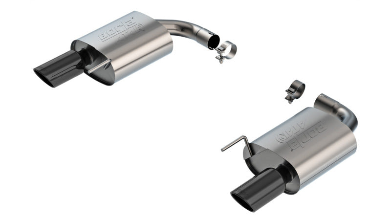Borla 2024 Ford Mustang GT 5.0L V8 w/o Active Exhaust ATAK Axle-Back Exhaust System - Black Chrome-Borla-BOR11984BC