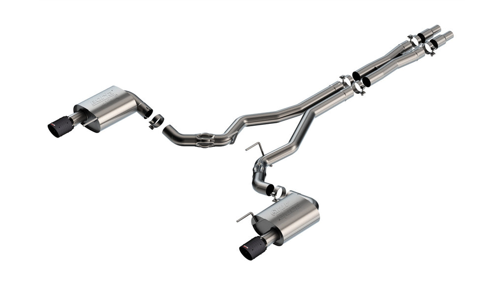 Borla 2024 Ford Mustang GT 5.0L V8 w/o Active Exhaust ATAK Cat-Back Exhaust System - Carbon Fiber-Borla-BOR140961CFBA
