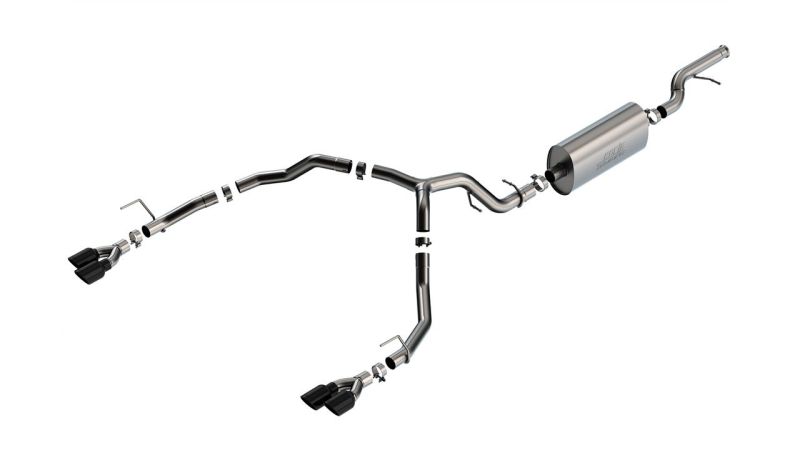 Borla 21-22 Chevrolet Tahoe 5.3L V8 2/4WD 4DR 3in/2.75in Touring Cat-Back Exhaust -Black Chrome Tips-Borla-BOR140856BC